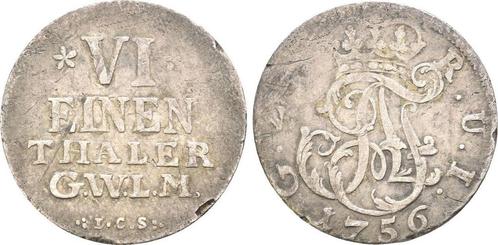 1/6 taler, daalder Neuwied 1756 Wied Neuwied: Johann Frie..., Postzegels en Munten, Munten | Europa | Niet-Euromunten, België