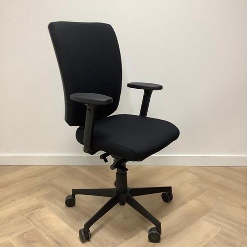 Tweedehands refurbished Donatie ergo- bureaustoel, zwart, Huis en Inrichting, Bureaustoelen, Bureaustoel, Zwart, Gebruikt, Ergonomisch