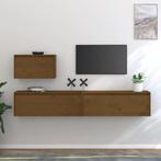 vidaXL Tv-meubelen 3 st massief grenenhout honingbruin, Nieuw, Verzenden