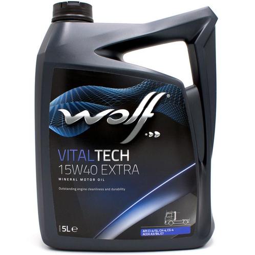 Wolf Vitaltech 15W40 Extra Motorolie 5 Liter, Autos : Divers, Produits d'entretien, Enlèvement ou Envoi