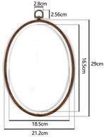 Brocante houten borduurring ovaal met stelschroef 22x29 cm, Hobby en Vrije tijd, Nieuw