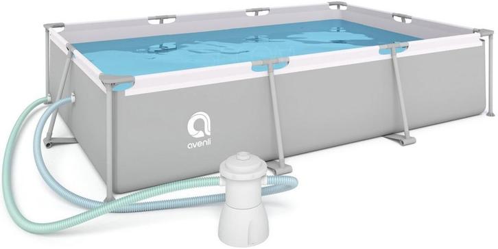 Avenli Zwembad met Pomp 300x207 | OP = OP | 40%, Tuin en Terras, Zwembaden, 200 tot 400 cm, Rechthoekig, Nieuw, Opzetzwembad, Minder dan 80 cm