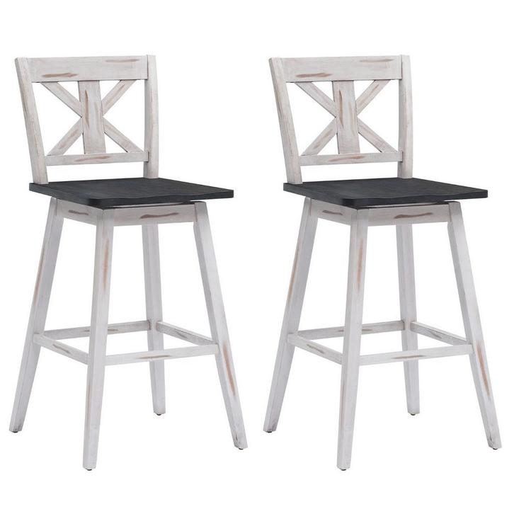 2dekans | Coast Bar Stool 2 Set Vintage Bar -stoelen met 360, Huis en Inrichting, Stoelen, Ophalen of Verzenden