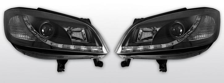 Koplampen LED DRL | Opel Zafira 1999-2005 | zwart, Auto-onderdelen, Verlichting, Nieuw, Opel, Verzenden