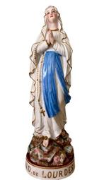 Beeld, Notre Dame De Lourdes - 40 cm - Biscuit, porselein