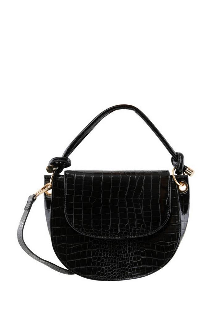 PIECES crossbody tas met crocoprint zwart, Handtassen en Accessoires, Tassen | Schoudertassen, Nieuw, Verzenden