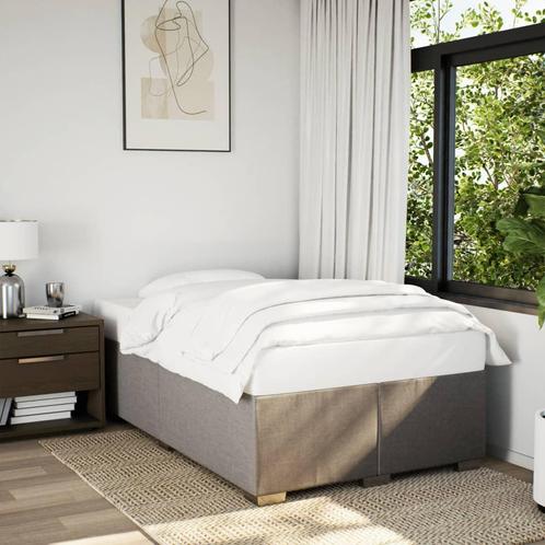 vidaXL Bedframe zonder matras 120x190 cm stof taupe, Huis en Inrichting, Slaapkamer | Bedden, Nieuw, Verzenden