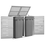 vidaXL Containerberging dubbel 138x77,5x112,5 cm roestvrij, Verzenden