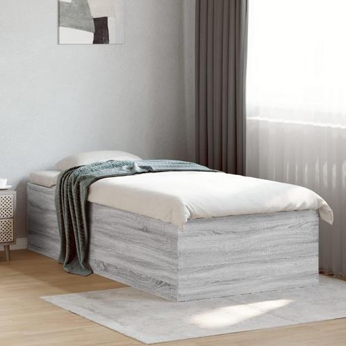 vidaXL Cadre de lit sans matelas sonoma gris 75x190 cm, Maison & Meubles, Chambre à coucher | Lits, Neuf, Envoi