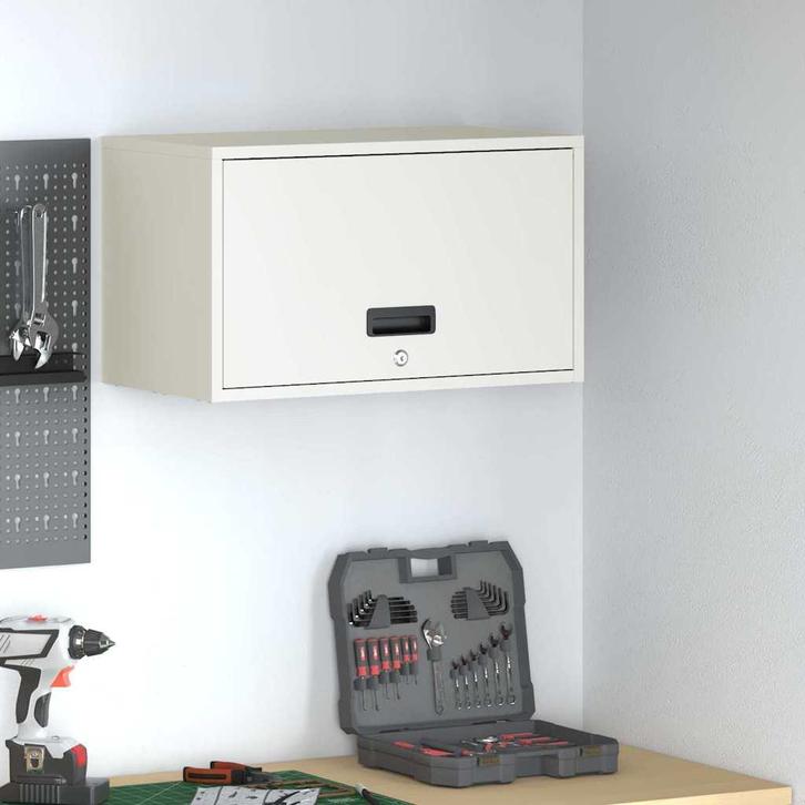 vidaXL Wit Poedergecoat staal, Huis en Inrichting, Kasten | Overige, Nieuw, Verzenden