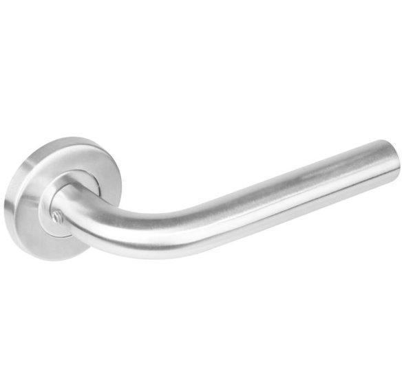 Intersteel deurkruk Recht op rond rozet RVS, Doe-het-zelf en Bouw, Hang- en Sluitwerk, Ophalen of Verzenden