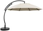 NIEUW - Parasol XL375 Olefin + voet beige, Nieuw, Verzenden