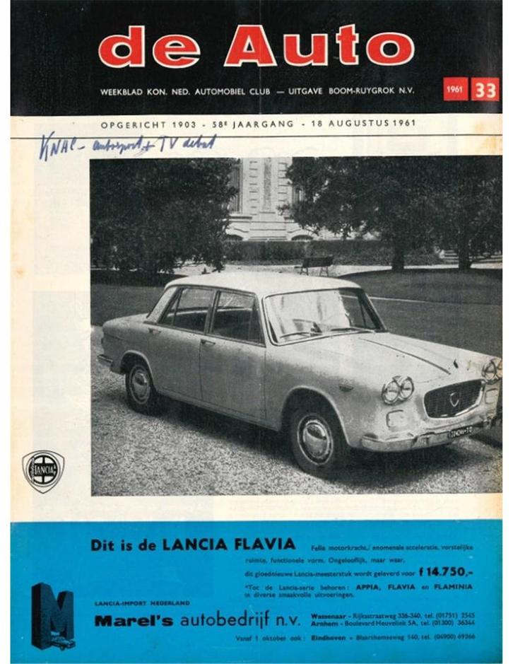 1961 DE AUTO MAGAZINE 33 NEDERLANDS, Boeken, Auto's | Folders en Tijdschriften