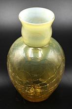 Kralik Art Deco Amber Glass Vase 1920 - Vaas - Kristal, Antiek en Kunst