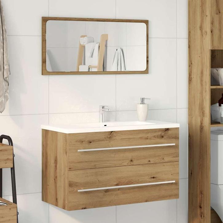 vidaXL Badkamer wastafelkast Artisan Oak 80x38,5x48 cm, Huis en Inrichting, Badkamer | Badkamermeubels, Nieuw, Verzenden