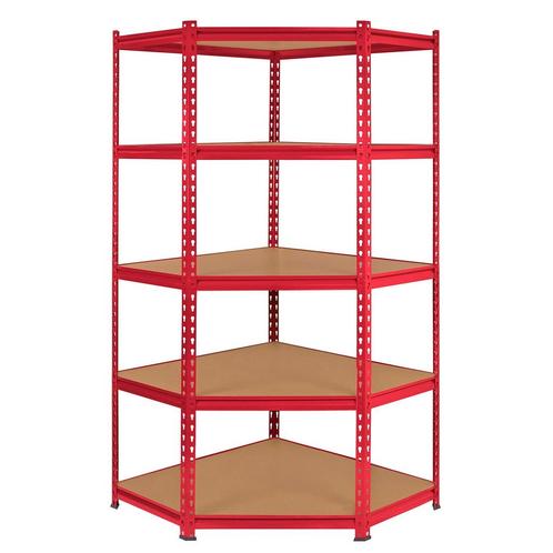 Z-Rax Hoek Stellingkast - 183x90x45cm - Rood, Zakelijke goederen, Kantoor en Winkelinrichting | Magazijn, Stelling en Opslag, Verzenden