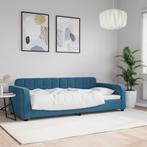 vidaXL Slaapbank 90x200 cm fluweel blauw, Verzenden, Nieuw