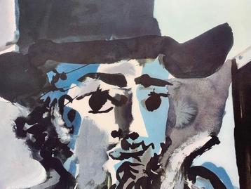 Pablo Picasso - Painter at work - Lichtdruck Vintage, Antiek en Kunst
