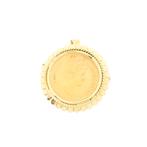 Gouden broche/hanger van een gouden vijfje; Koningin Wilh..., Handtassen en Accessoires, Bedels, Ophalen of Verzenden, Gebruikt