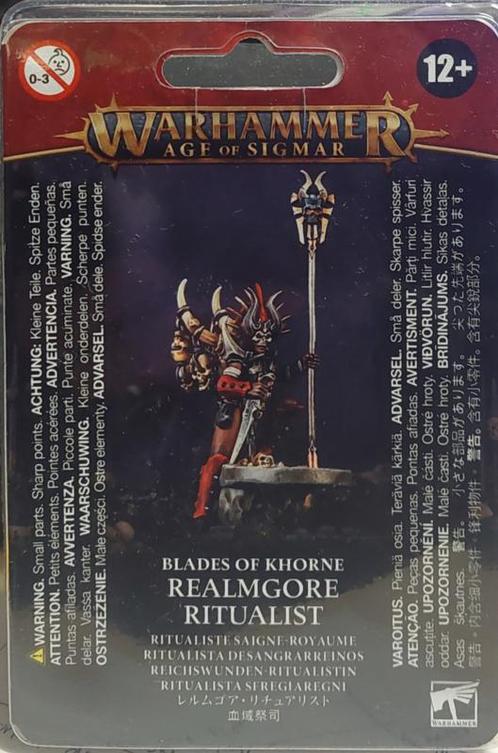 Blades of Khorne Realmgore Ritualist (Warhammer nieuw), Hobby & Loisirs créatifs, Wargaming, Enlèvement ou Envoi