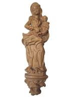 Sculpture, feine Holzfigur Madonna mit Kind auf einer, Antiek en Kunst