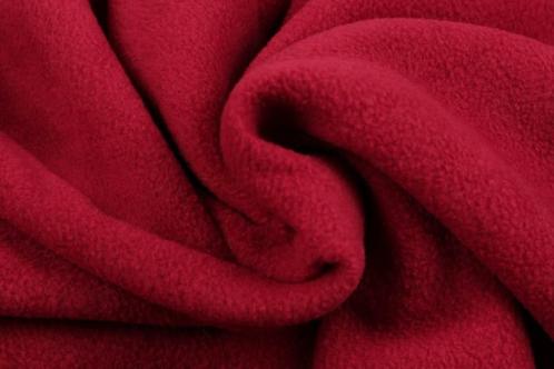 10 meter fleece stof - Wijnrood - 100% polyester, Hobby & Loisirs créatifs, Tissus & Chiffons, Envoi