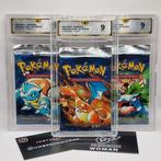 Pokémon - 3 Booster pack - pokemon - Dracaufeu, Florizarre,, Hobby en Vrije tijd, Verzamelkaartspellen | Pokémon, Nieuw