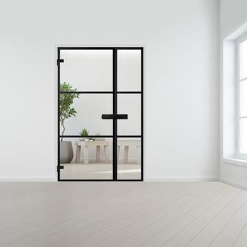 Steel look deur met zijlicht voor opdek kozijn, Verzenden
