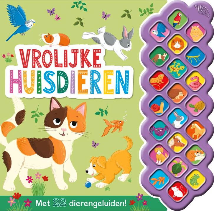 Vrolijke huisdieren / 22-geluidenboek 9789036648721, Livres, Livres pour enfants | 4 ans et plus, Envoi