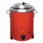 Soepketel rood met handgrepen 5,7 liter | 34,8(h)x25,5(Ø)cm, Verzenden, Nieuw in verpakking