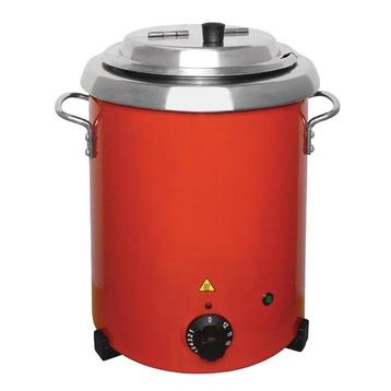 Soepketel rood met handgrepen 5,7 liter | 34,8(h)x25,5(Ø)cm, Verzenden