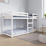 vidaXL Stapelbed 80x200 cm massief grenenhout wit, Verzenden, Nieuw