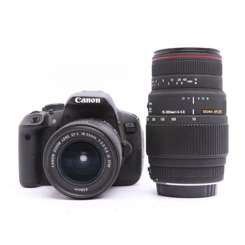 Canon EOS 700D + Canon EF-S 18-55mm f/3.5-5.6 is STM + Sigma, Audio, Tv en Foto, Fotocamera's Digitaal