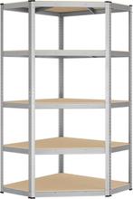 Hoekstelling - opbergrek en stellingkast - metaal met MDF, Verzenden, Nieuw