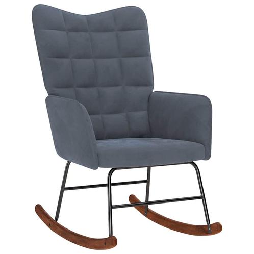 vidaXL Schommelstoel fluweel donkergrijs, Huis en Inrichting, Stoelen, Nieuw, Verzenden