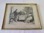 Wanddecoratie (2) - Gravure ancienne encadrée – Scène de