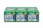 3X Spax RVS A2 Houtbouwschroeven 8x100 – 150 stuks, Doe-het-zelf en Bouw, Verzenden, Nieuw