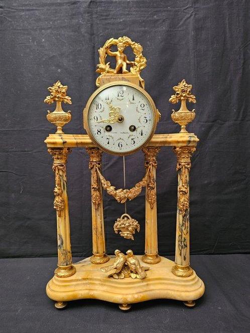 Pendule portique Empire - Bronze doré - 1850-1900, Antiquités & Art, Antiquités | Horloges