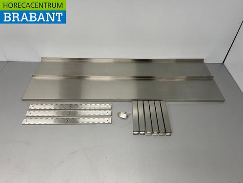 HCB RVS Dubbel wandschap schap 180 x 30 cm Horeca, Zakelijke goederen, Horeca | Meubilair en Inrichting, Ophalen of Verzenden