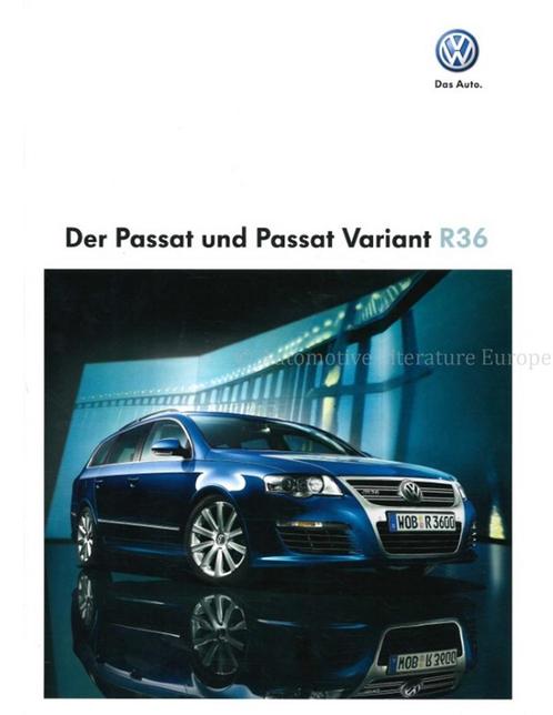 2008 VOLKSWAGEN PASSAT R36 BROCHURE GERMAN, Boeken, Auto's | Folders en Tijdschriften, Ophalen of Verzenden
