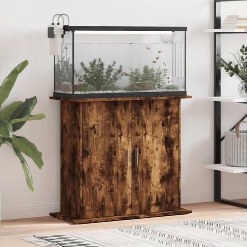 vidaXL Aquariumstandaard 81x36x73 cm bewerkt hout gerookt, Dieren en Toebehoren, Vissen | Aquaria en Toebehoren, Nieuw, Verzenden