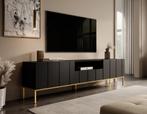 Meubella TV-Meubel Elysian mat zwart 190 cm, Nieuw, 150 tot 200 cm, Overige materialen, 25 tot 50 cm