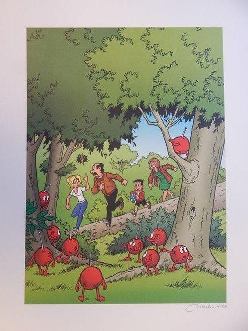 Merho - 1 Offset Print - De Kiekeboes - De Wollebollen -, Boeken, Strips | Comics