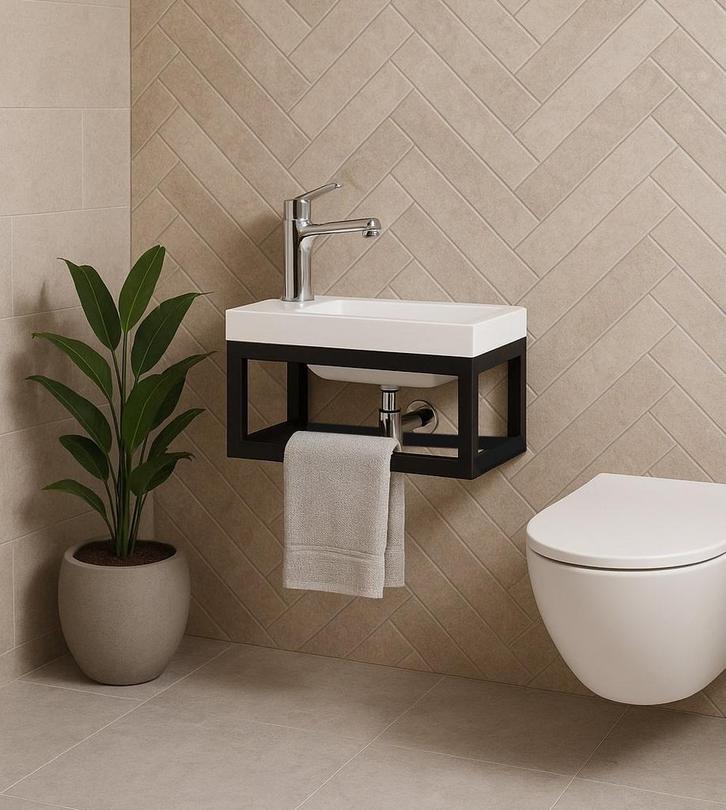 Toiletmeubel Mesa 40 x 22 cm Wit Fonteinmeubel, Doe-het-zelf en Bouw, Sanitair, Nieuw, Verzenden