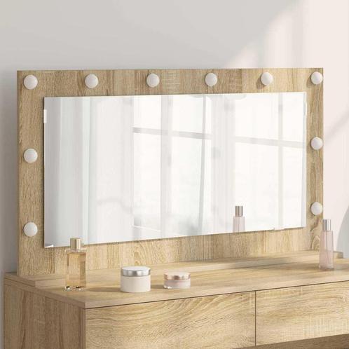 vidaXL Make-up Spiegel met spiegel Sonoma Eik 100 x 55 x 18, Huis en Inrichting, Woonaccessoires | Spiegels, Nieuw, Verzenden