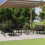 vidaXL 7-delige Loungeset met kussens aluminium, Tuin en Terras, Verzenden, Nieuw, Loungeset