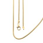 Gouden slangenschakel ketting | 45,5 cm (slangenketting), Handtassen en Accessoires, Kettingen, Ophalen of Verzenden, Gebruikt