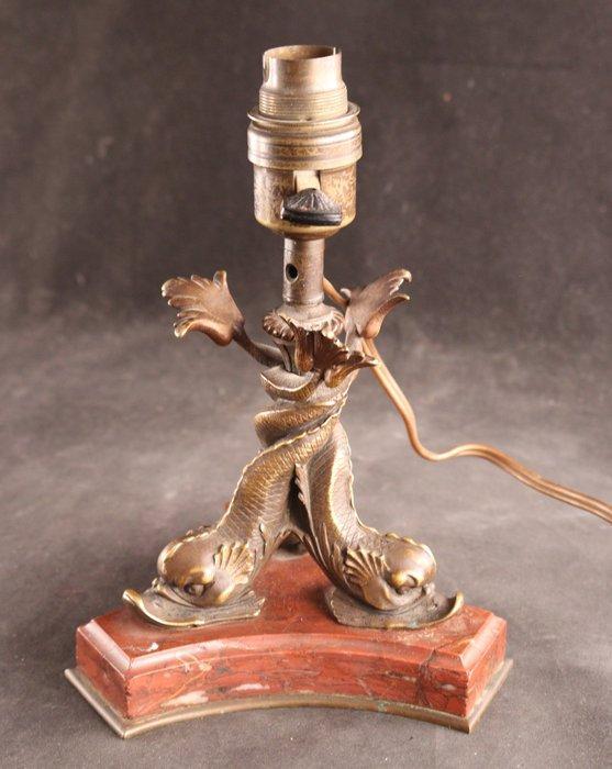 Antieke - Lamp - Brons, Marmer, Antiek en Kunst, Antiek | Overige Antiek