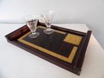 Dienblad - Hout/Glas, Antiek en Kunst