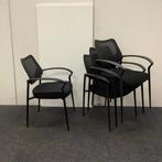 Tweedehands complete set van 4 stuks vergaderstoelen/, Huis en Inrichting, Gebruikt, Zwart
